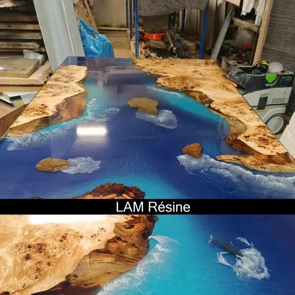 Du nouveau chez Domest Lorraine, des tables bois et résine s'exposent !